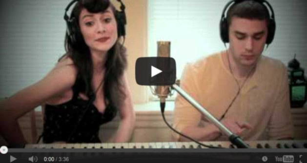 Creative musicians recording in home studio for music production.