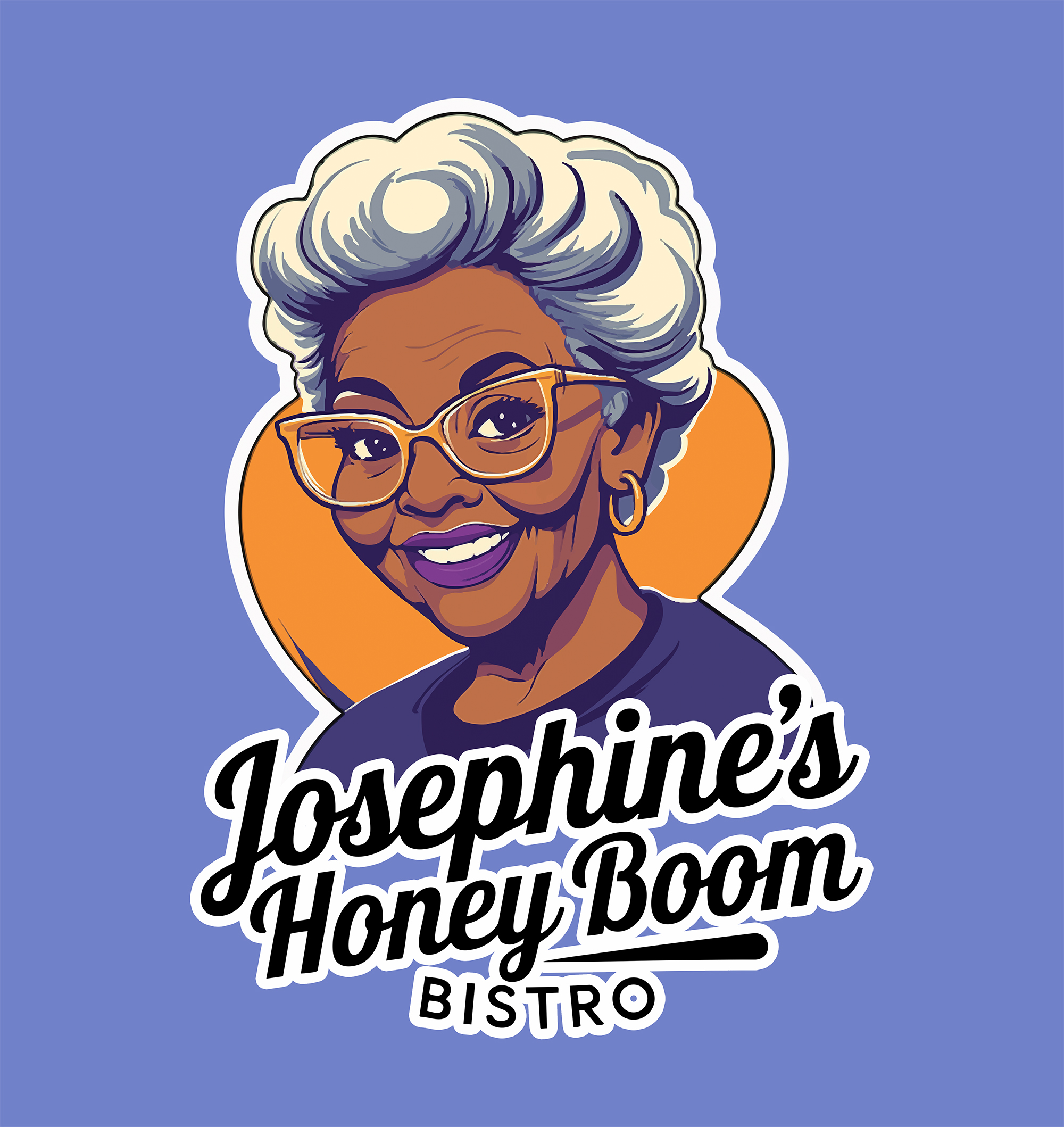 Josephine Honey Boom Logo full on blue 2000px