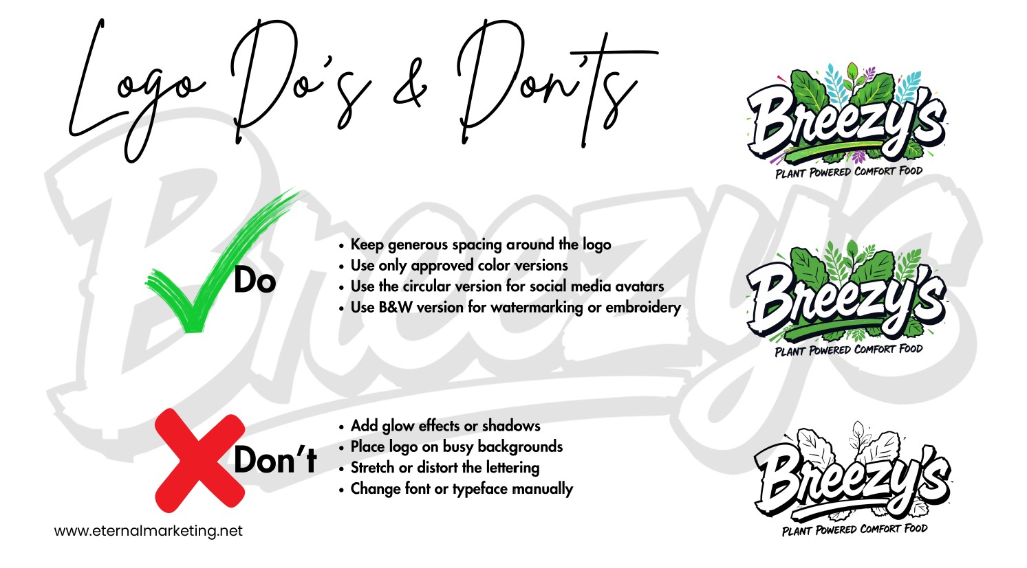 breezy logo do and dont