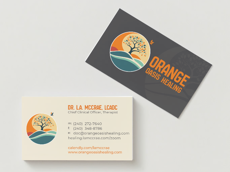 business card mockup black back